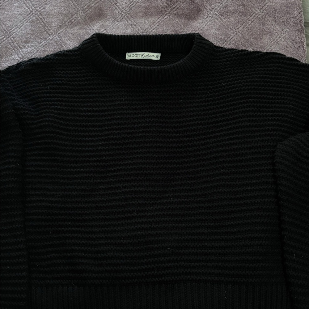 Alcott Men's Black Crewneck Sweater
